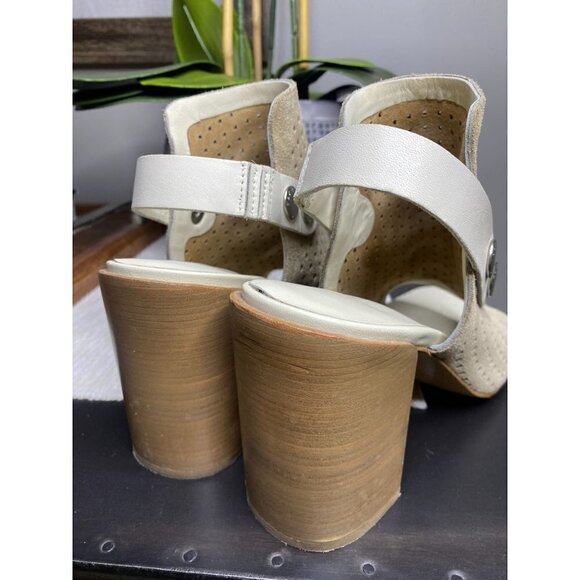 Rag & Bone Leigh Sandal Stucco Suede Womens Size 37.5 - Picture 11 of 14
